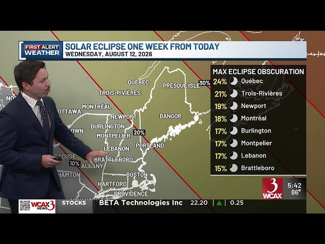One week away from Vermont's next partial solar eclipse