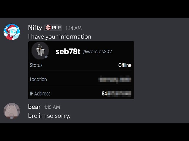 Scaring A Robux Scam Server With Their Own Information!