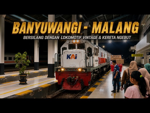 Riding the Ijen Express (Banyuwangi–Malang) Bonus: Train Crossings, Shunting & Classic Locomotives!