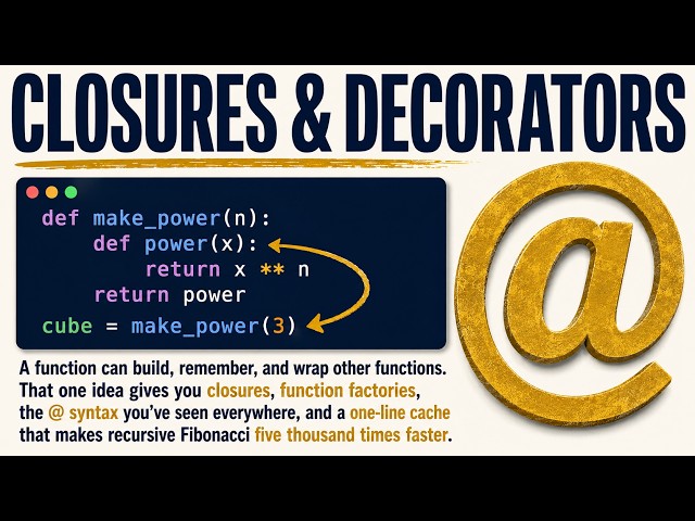 Ep 15: Functions That Build Functions | Closures and Decorators