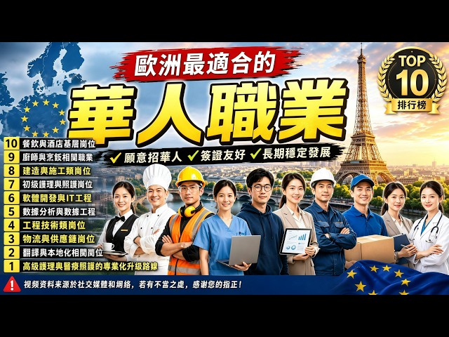 Top 10 Jobs in Europe Best Suited for Chinese Professionals: A Breakdown Based on Hiring Demand, ...