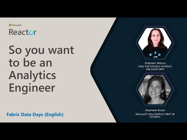 So you want to be an Analytics Engineer