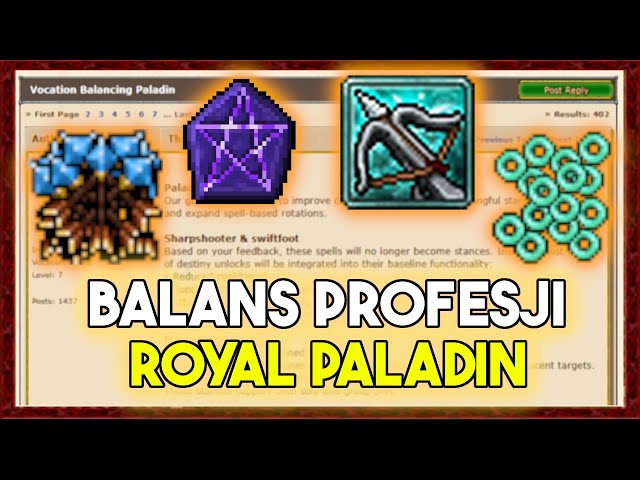 [PL] Tibia News - BALANS PROFESJI | ROYAL PALADIN! (Vocation Balancing)