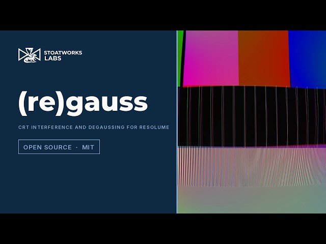 (re)gauss — CRT interference and degaussing in Resolume (free, open source)