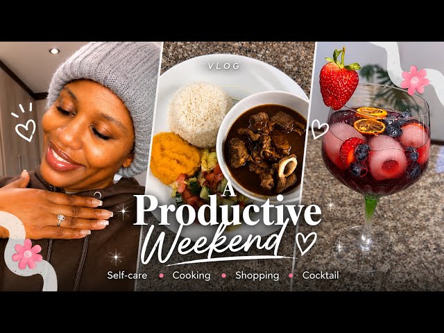 A Productive Weekend Vlog | Self-Care, Shopping, Cooking & Cocktails| Homemaking|