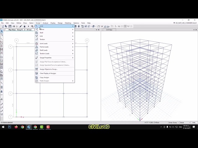 Assign Sections Using Section Properties Command in ETABS | ETABS Tutorial