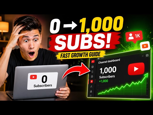 How to Grow a YouTube Channel from 0 to 1,000 Subscribers Fast (2026 Beginner Guide)