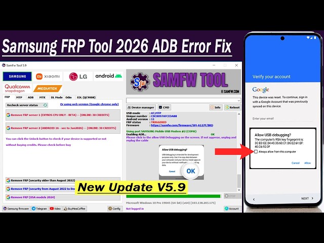 Samsung FRP Tool New Update Explained (2026) | ADB Error Fix Guide  for Android 15/14/13/12/11