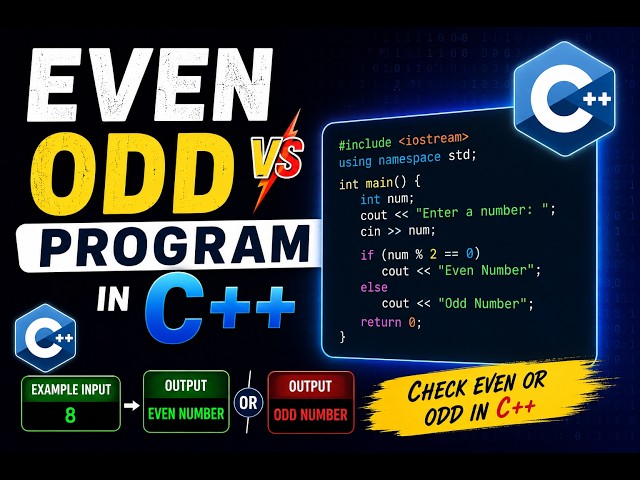 C++ Program #4 | Even or Odd Number | C++ Tutorial for Beginners | Easy Hindi