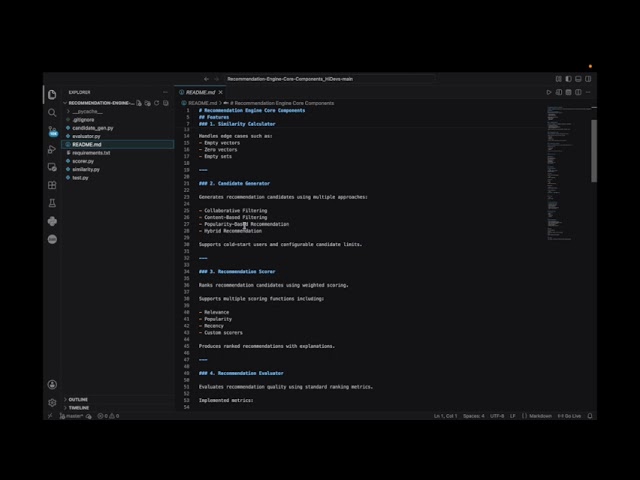 Recommendation Engine from Scratch in Python | AI Project | hidevs