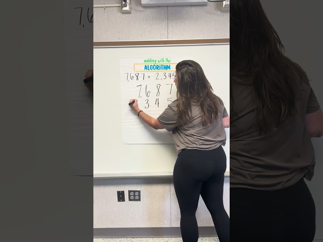 Adding with the algorithm