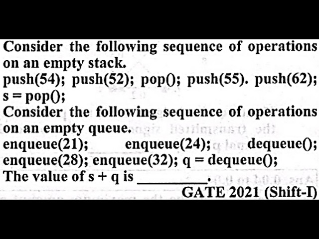 MCQ on Stack and Queue Operations | Assistant Technical Officer | Section 5 | TPSC ATO IT
