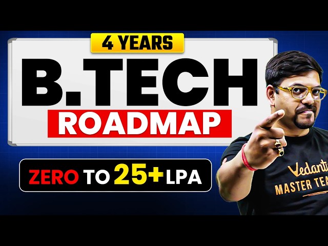 B.Tech Complete Roadmap 2026 | College to 25+ LPA Package | Skills, Internships & Placements