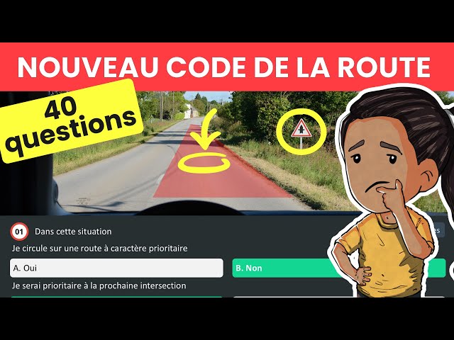 40 QUESTIONS - Test Code de la route 2026 n°8