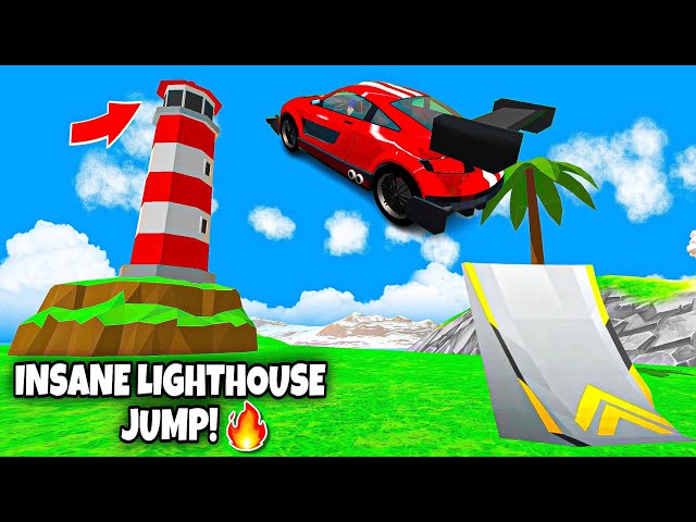 All Super Cars Jumping Off the Lighthouse! 🔥 | Dude Theft Wars