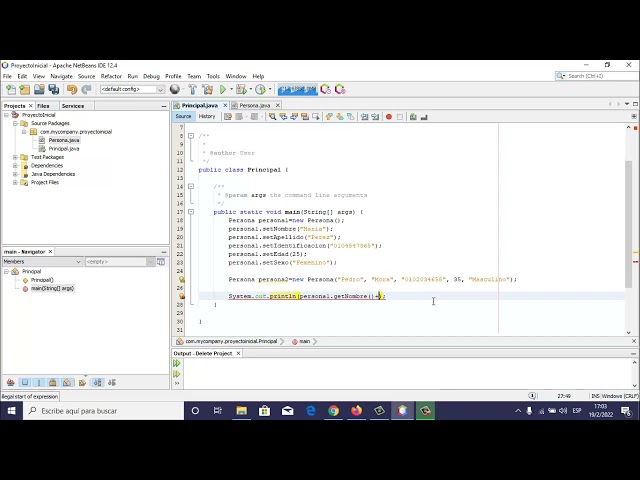 Creación de Proyecto y clases en java con Apache Netbeans