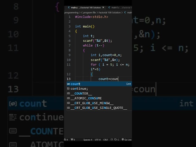 C programming || Factorial 100 || Dimik oj-12 || @HabluProgrammer @LearnCodingOfficial