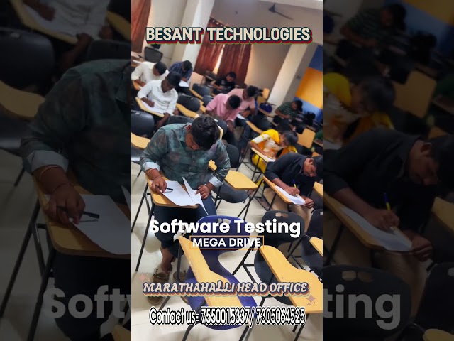 Software Testing Mega Drive Conducted in Besant Technologies Marathahalli