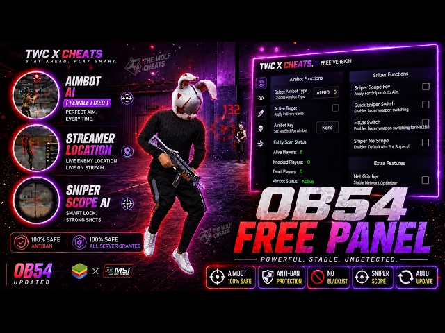 NEW PC PANEL UPDATED OB54💻 FREE AIMBOT PANEL FOR FREE FIRE 🎯 SNIPER AIMBOT | 100% SAFE AND ANTI-BAN✅