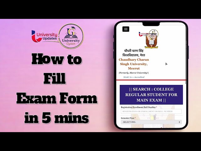 CCS University Exam Form Kaise Bhare? 🔥Full Process || CCSU Update || #ccsu