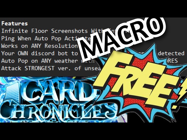 FREE Card Chronicles Macro