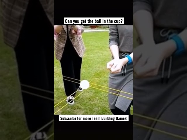 Get the ball in the cup 🏐Great Team Building Game! #teambuilding #teambuildinggame #teamgames