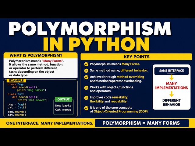 What is Polymorphism in Python ? Explain in Detail