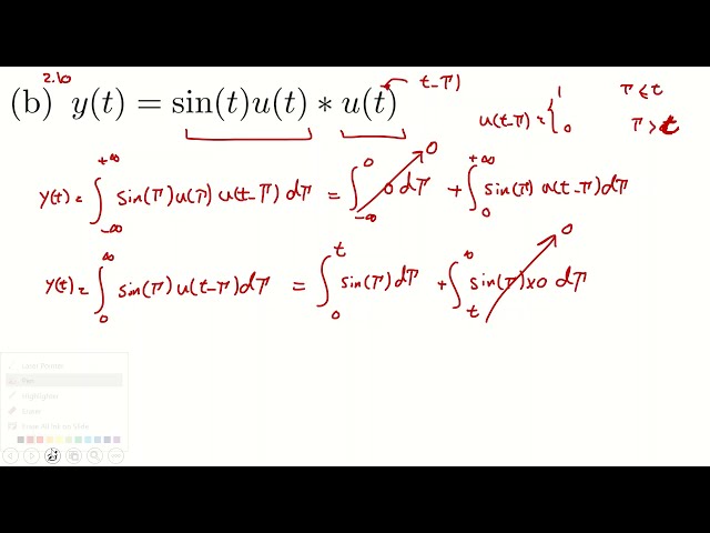#2.10 (b): Solve convolution integral example.