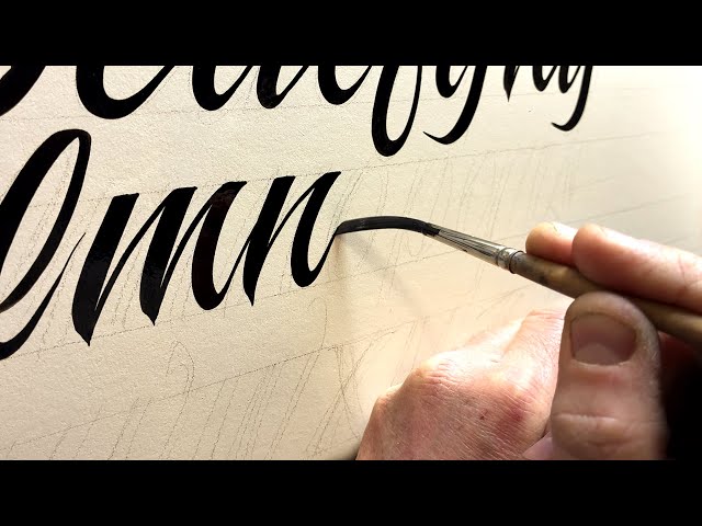 How to Paint a Sign Painter’s Script Alphabet by Hand Full Process