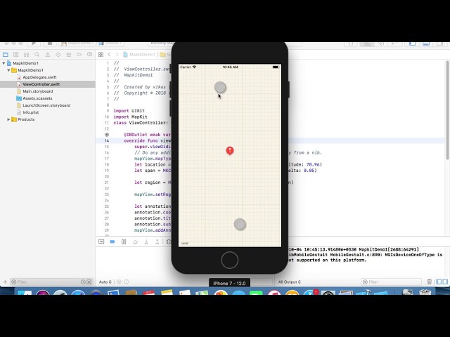 How to use Map kit in Xcode 10 (swift 4.0)