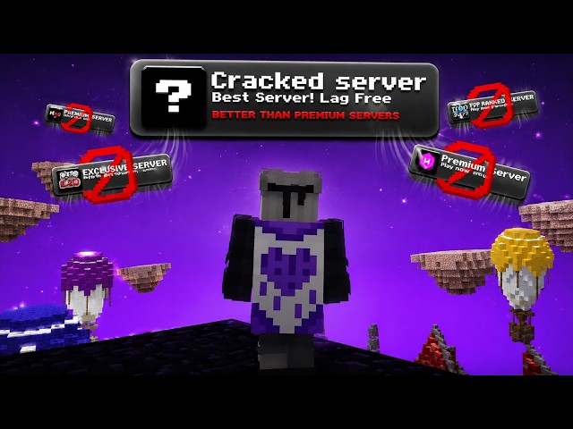 This cracked server is better than premium servers | pe + java | #minecraft