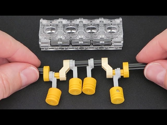 Build & Test Lego Engines: 1-cyl, opp-piston, S2, V2, F2, U2, W3, S4, H4, X4, radial-6