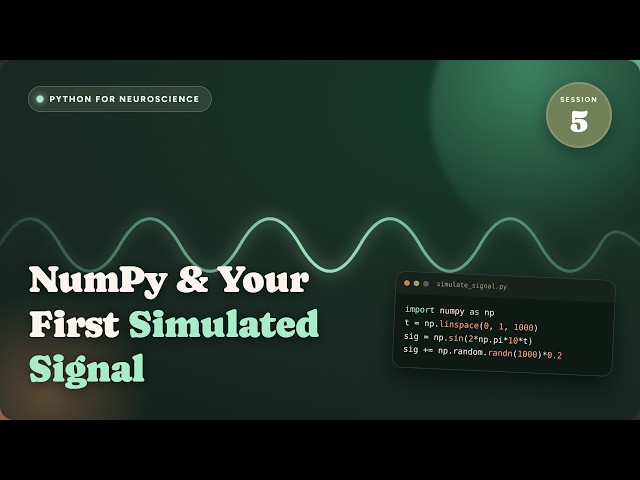 Python for Neuroscience #5: NumPy and Your First Simulated Signal