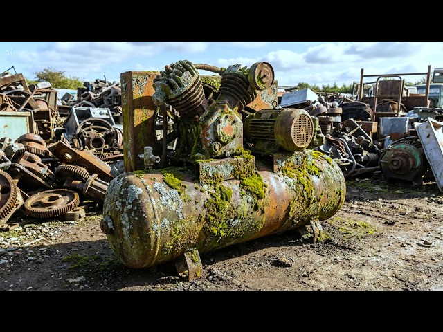 From $10 at the Scrap Yard to $500 – Restoration of a Forgotten air Compressor 30 years!