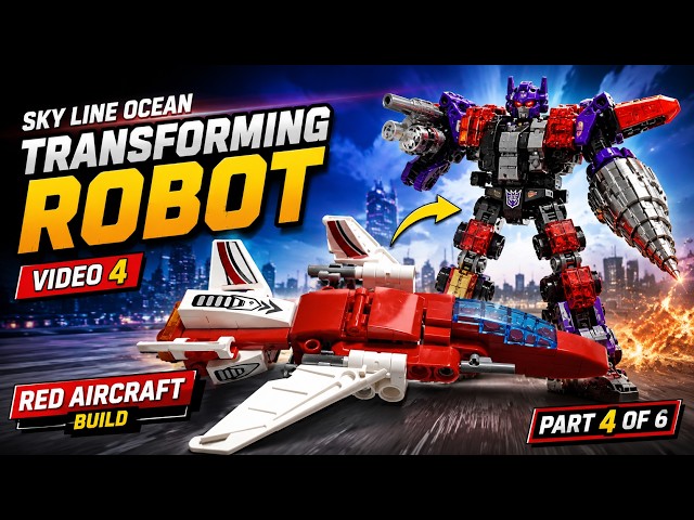 SKY LINE OCEAN Red Aircraft Build | Transforming Robot Kit | Video 4