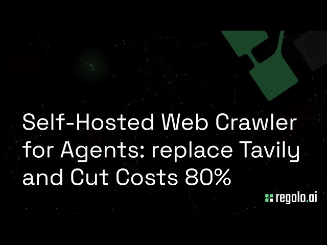 Self Hosted Web Crawler for Agents: replace any payment scraper cutting 80% of cost