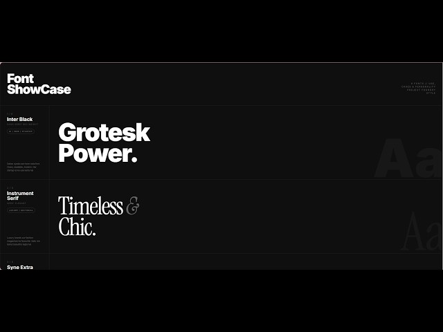 Font Family Showcase 2 — 6 Modern Fonts for Web, UI, Branding & Creative Design @codesgirl96