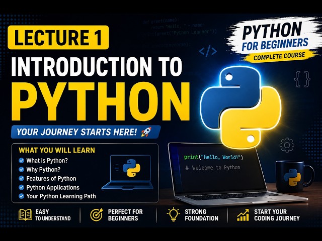 Python Lecture 1 | Introduction to Python for Beginners | Complete Python Course
