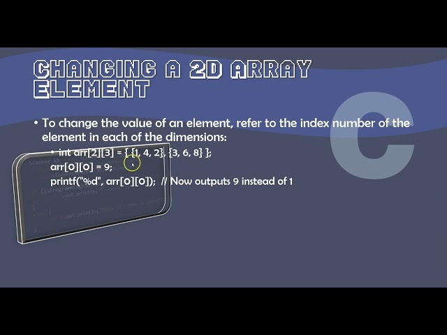 4.12 Multi dimensional Arrays in C