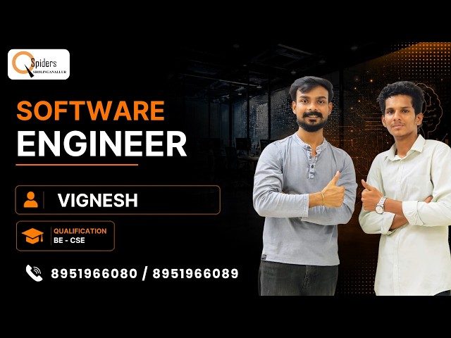 Congratulations to Vignesh on Getting Placed as a Software Engineer! 🎉