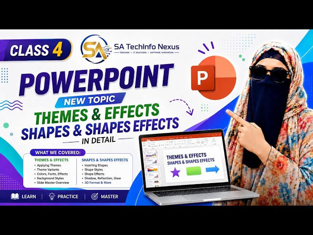 PowerPoint Class 4: Themes, Effects & Shapes Effects Explained in Detail