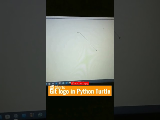 GIT Logo Drawing Using Python Turtle | Github | @Python_Shorts @Learnonpy