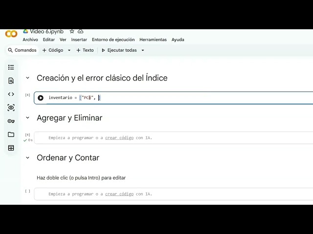 Python desde Cero-Clase 6: Estructuras de Datos: Listas