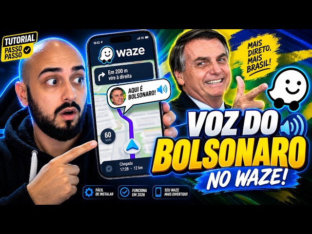 VOZ DO BOLSONARO NO WAZE! NOVO MÉTODO 2026
