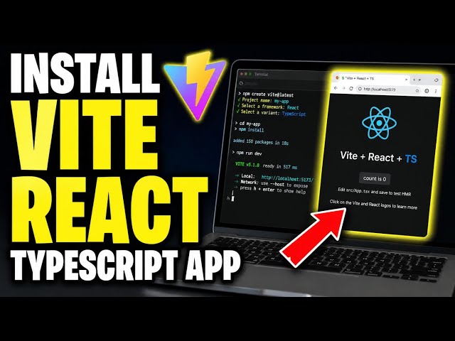 How to install Vite and start a React TypeScript app - Step By Step