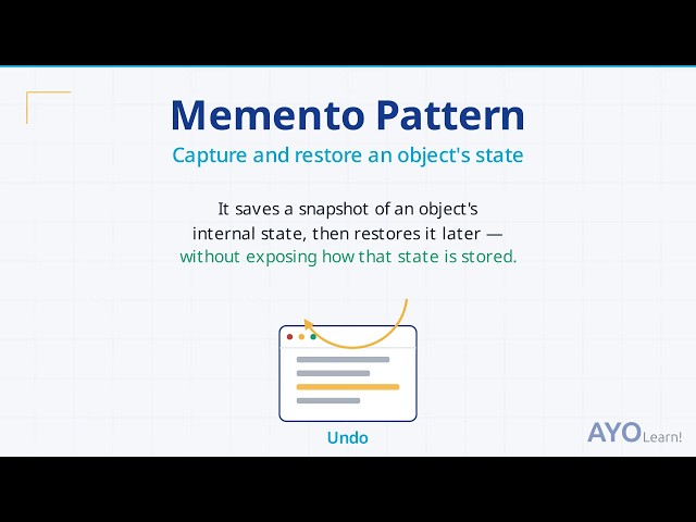 Memento Design Pattern Explained: Build Undo Without Breaking Encapsulation
