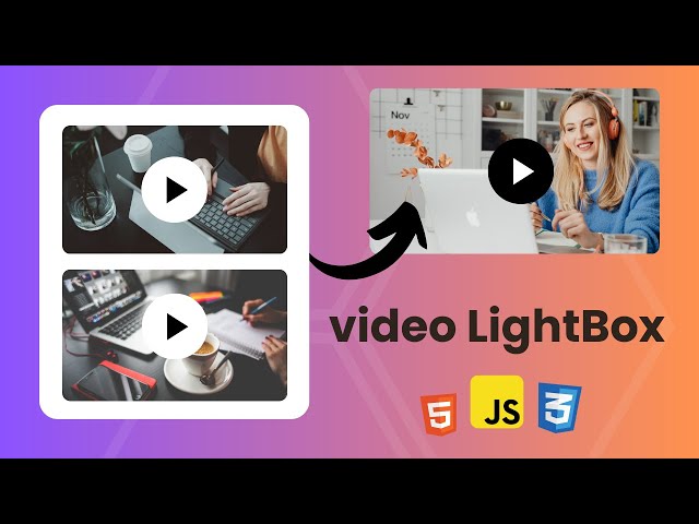 Build a Video Popup Lightbox Using HTML, CSS & JavaScript | Bangla Tutorial