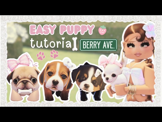 ʚ Tutorial fácil para cachorros ɞ | Berry Avenue 🦴💗