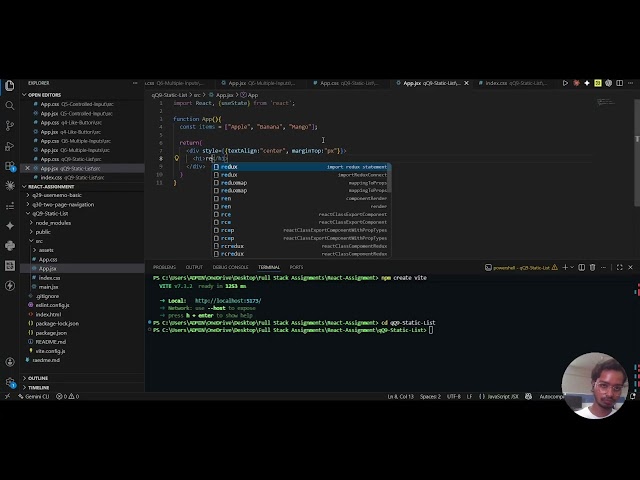 Render Static List in React | map() Function Explained | React Interview Question