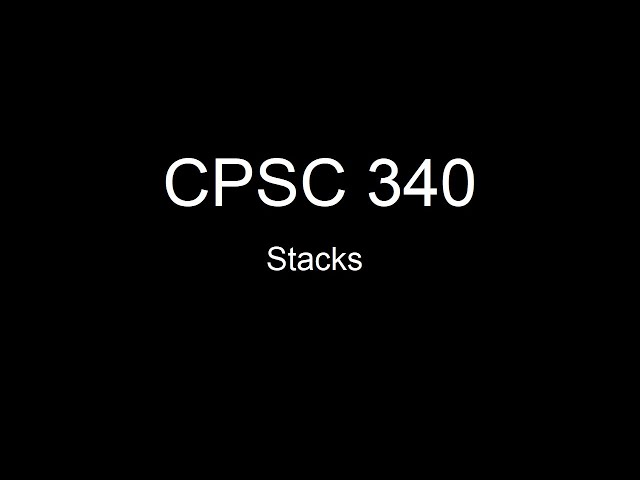 The Stack Data Structure